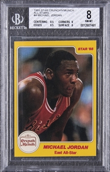 1985 Star CrunchNMunch All-Stars #4 Michael Jordan Rookie Card - BGS NM-MT 8